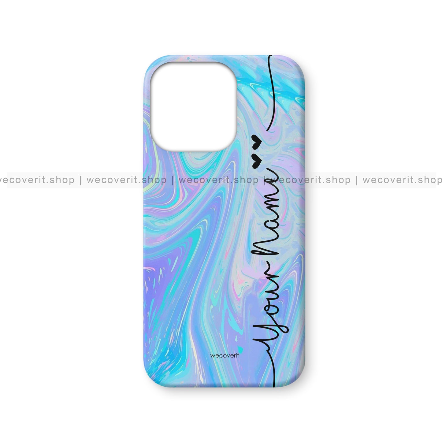 Blue Fluid Name Mobile Cover