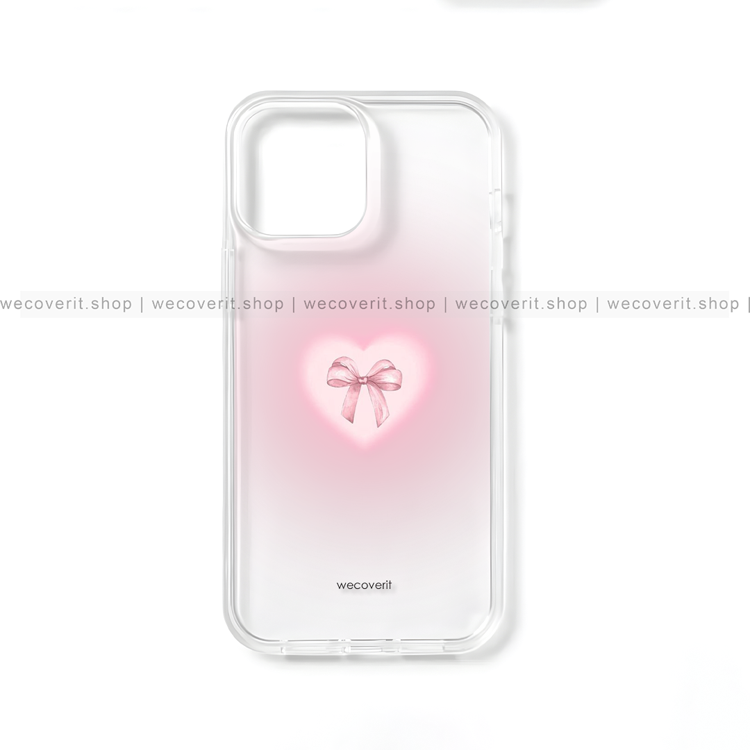 Bow n Heart Transparent Mobile Cover