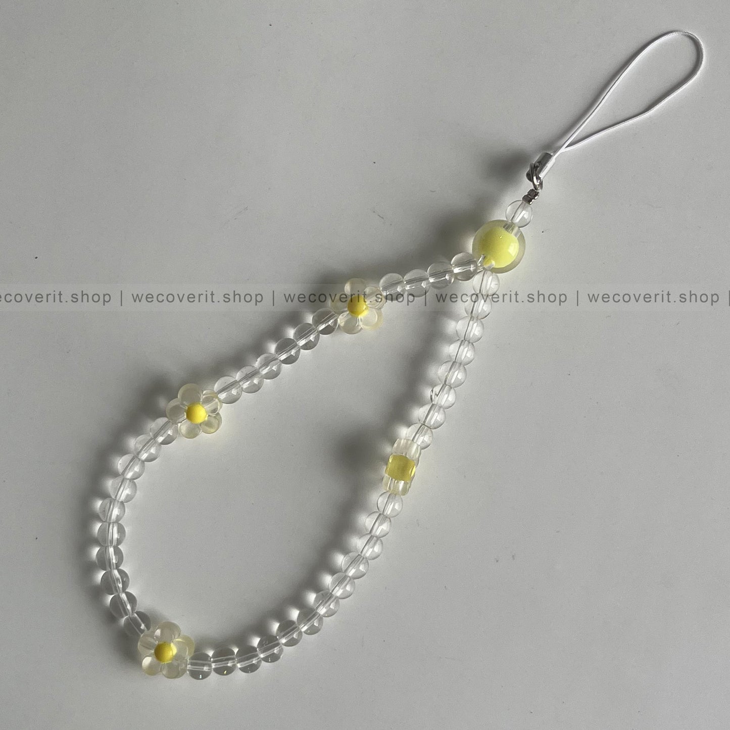 Yellow Flowers Crystal Mobile Charm