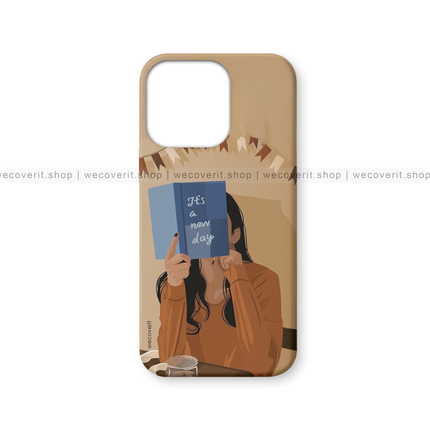 Girl Reading A Book Girl Illustration Mobile Cover