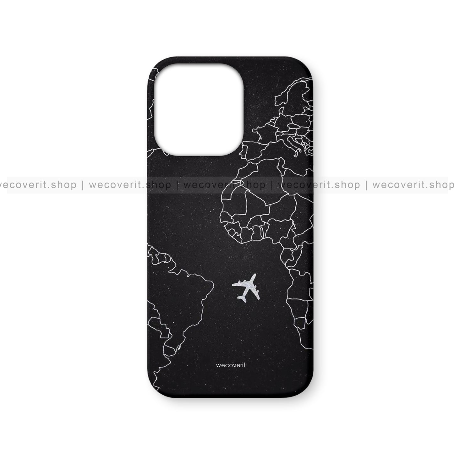 World Map With An Airplane Travel Mobile Cover