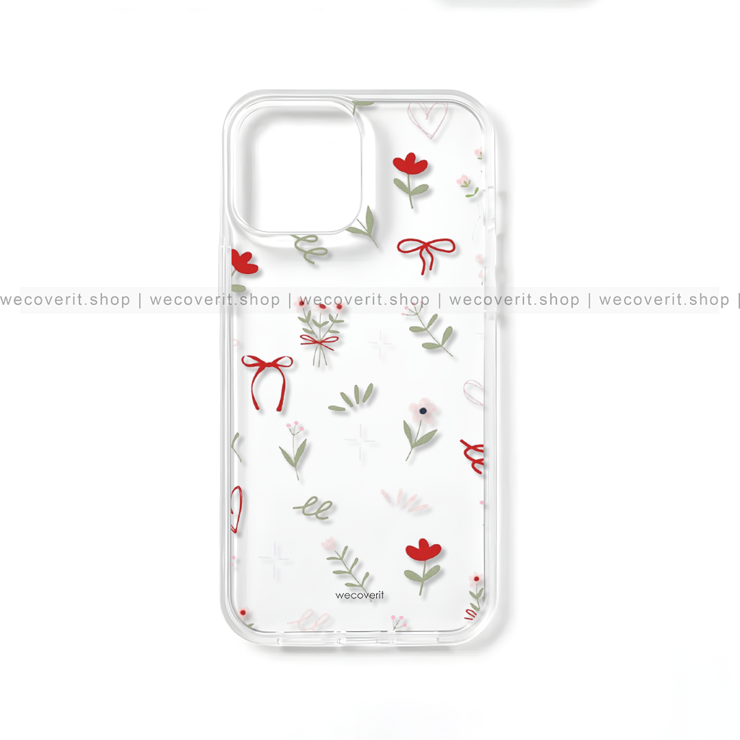 Floral Elegance Transparent Mobile Cover