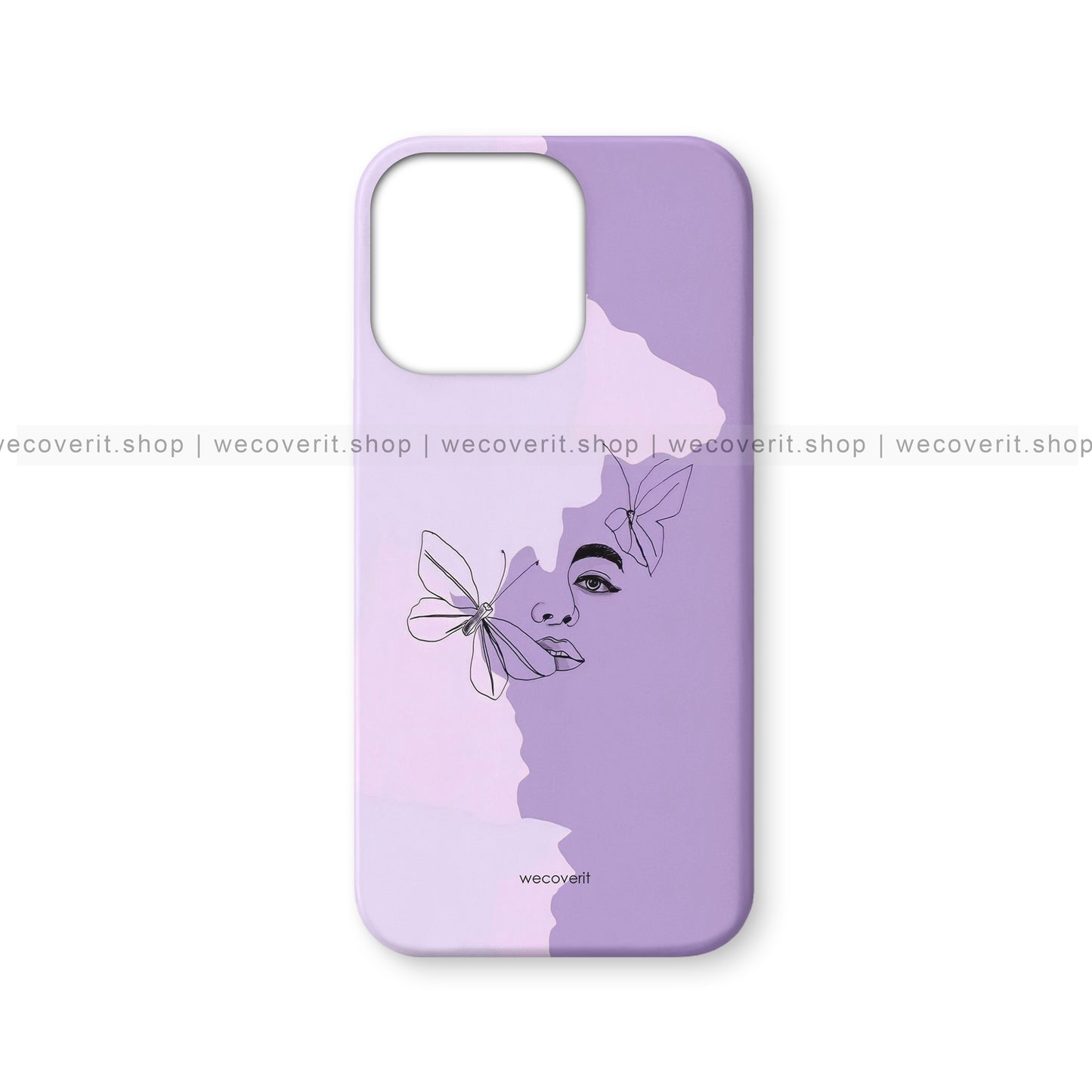 Face Line Art With Butterfly Abstract Art Mobile Cover