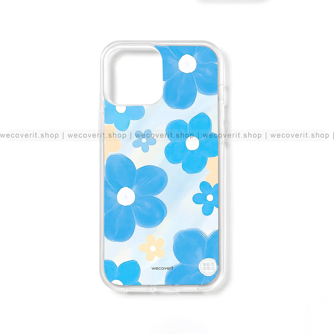 Blue Flowers Aesthetic Floral Mobile Cover