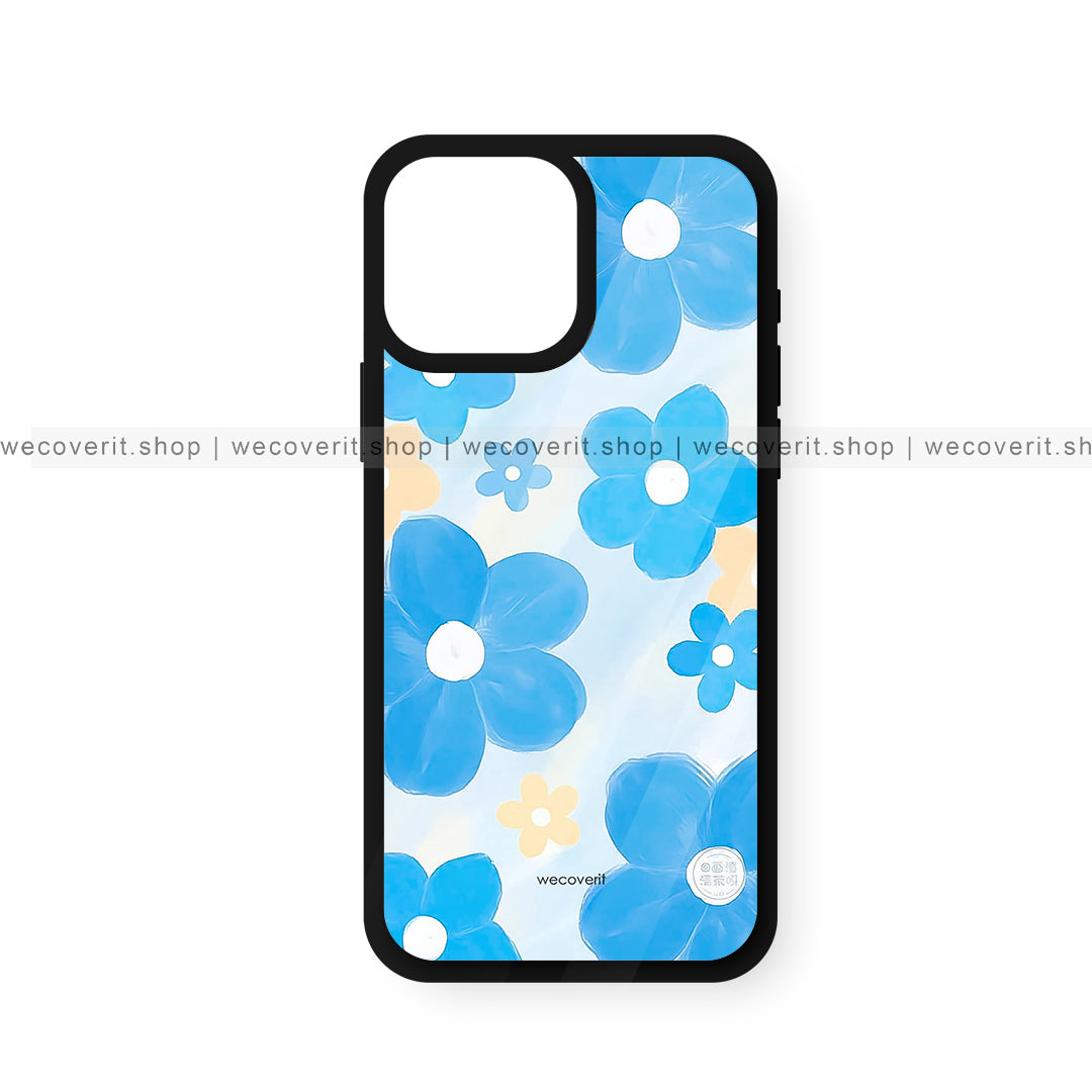 Blue Flowers Aesthetic Floral Mobile Cover