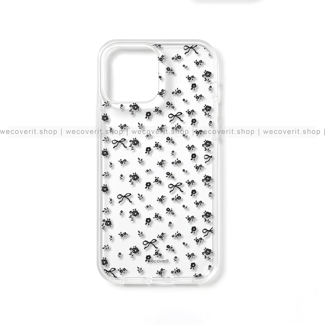 Floral Bow Transparent Mobile Cover