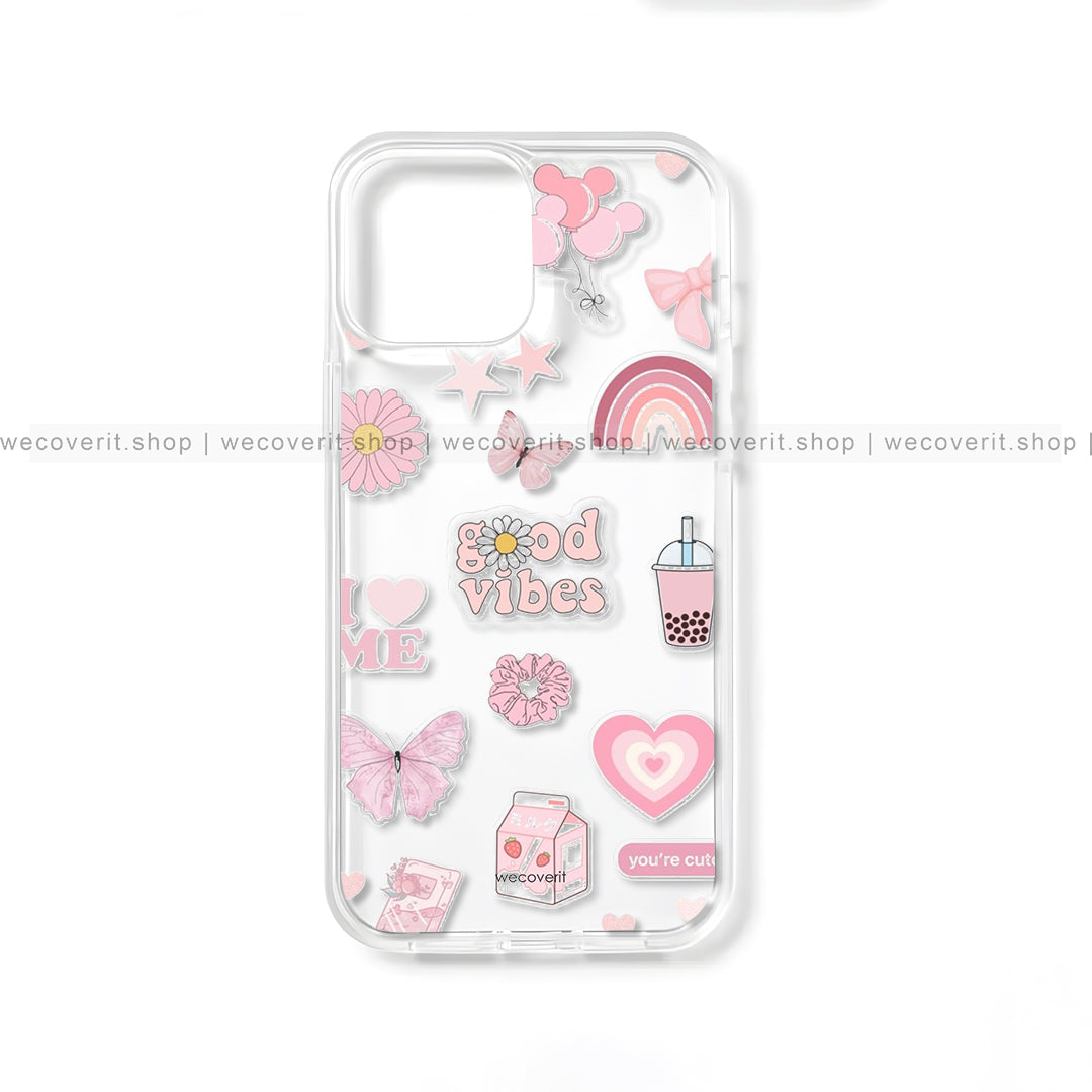 Good Vibes Transparent Mobile Cover