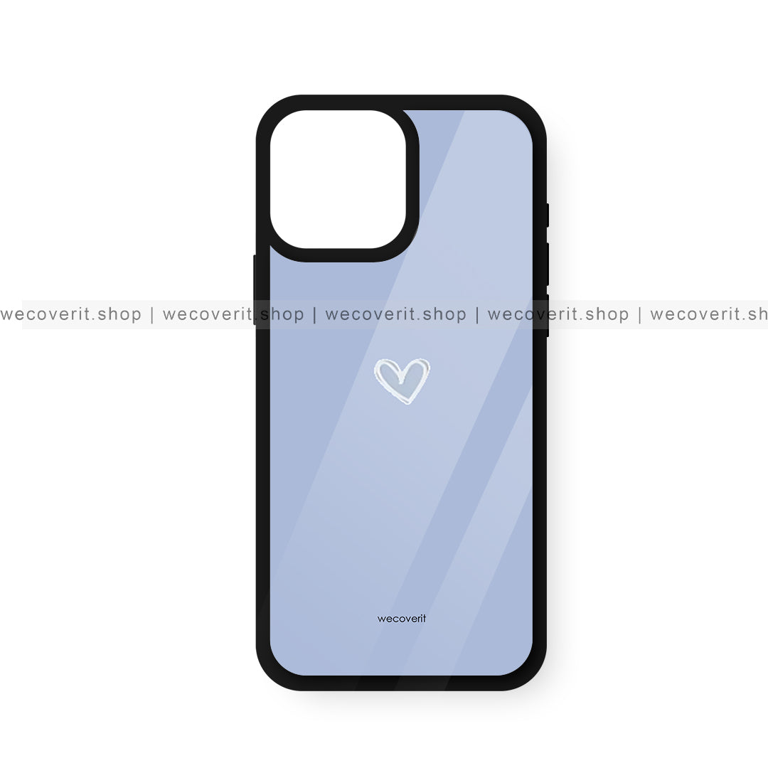 Peace Heart Blue BG Mobile Cover