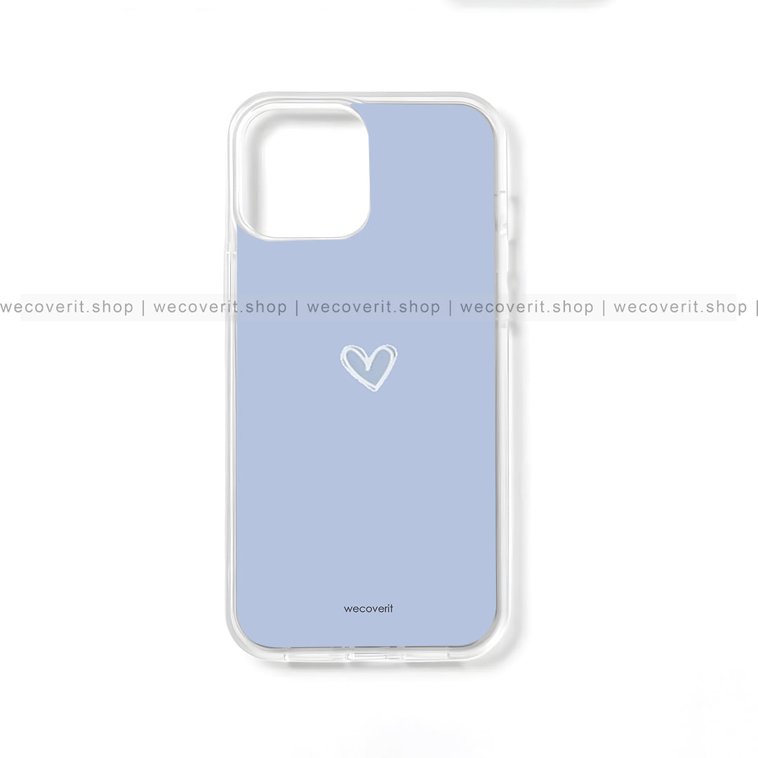 Peace Heart Blue BG Mobile Cover