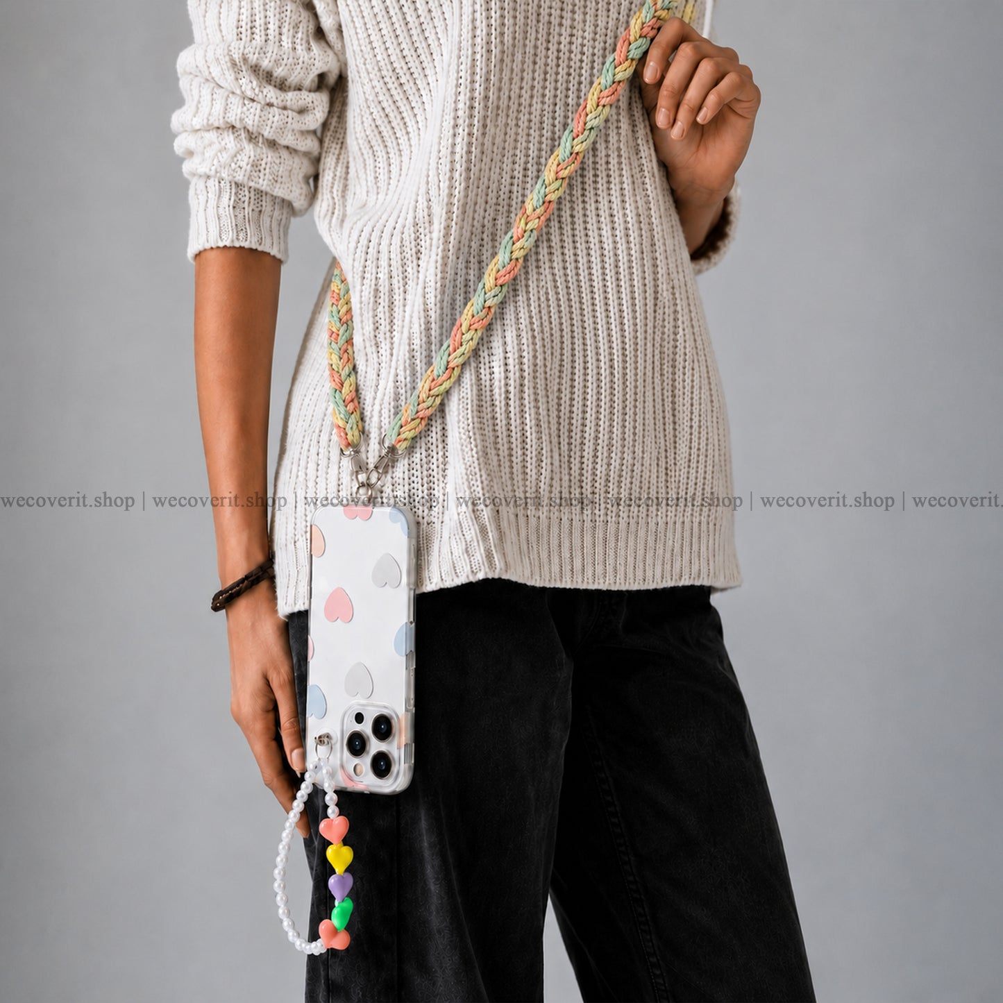 Crochet Pastel Love Phone Slings