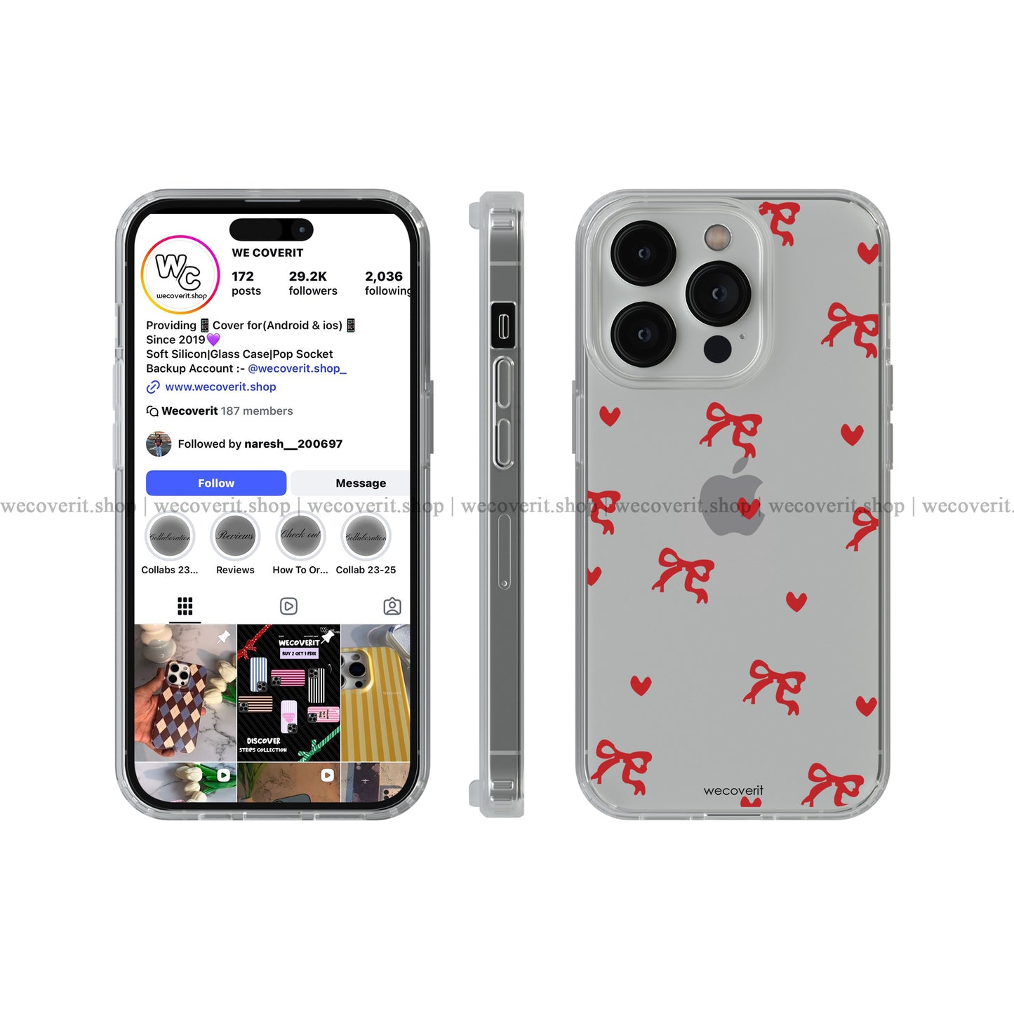 Ribbon Romance Transparent Mobile Cover