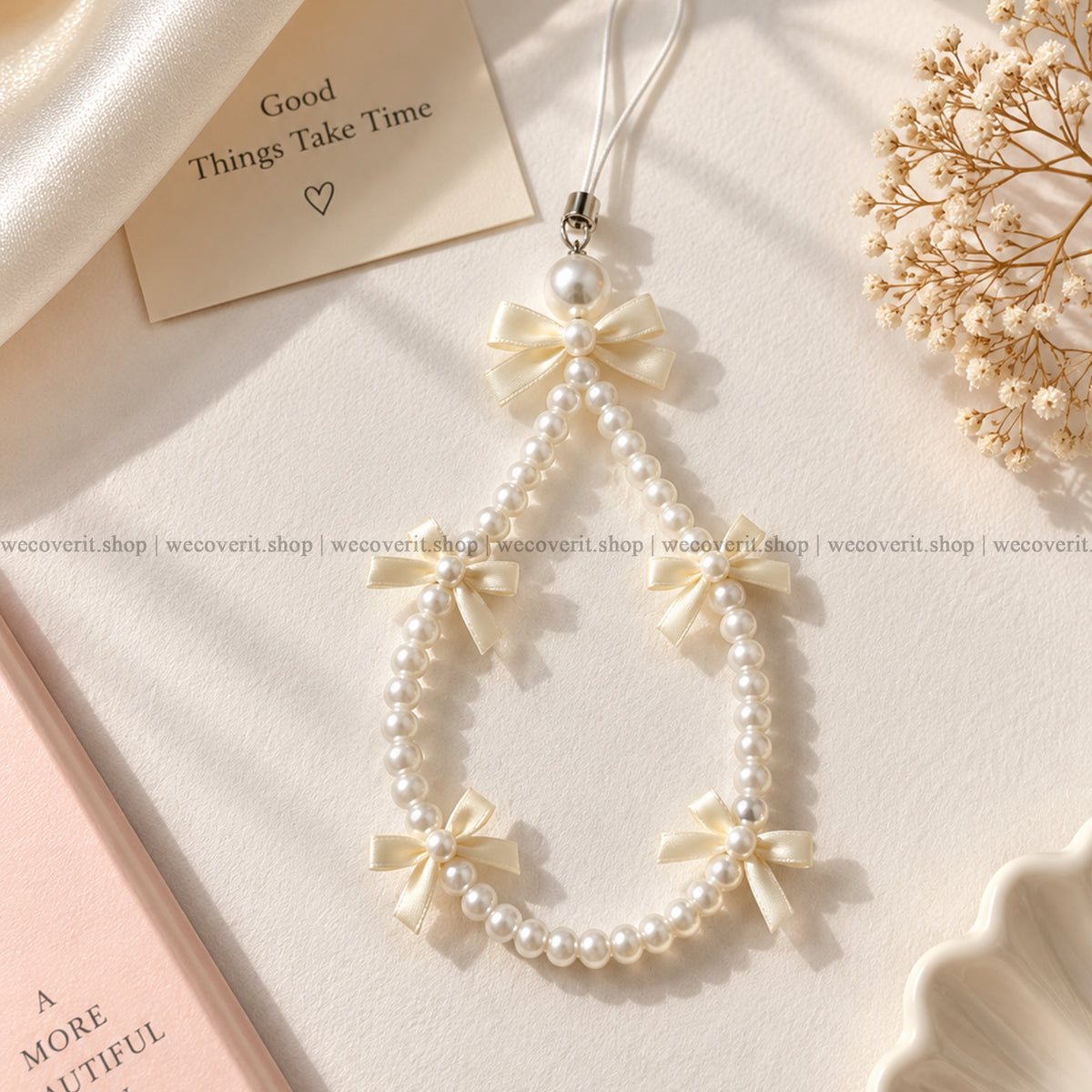 Pearl Ribbon Charm