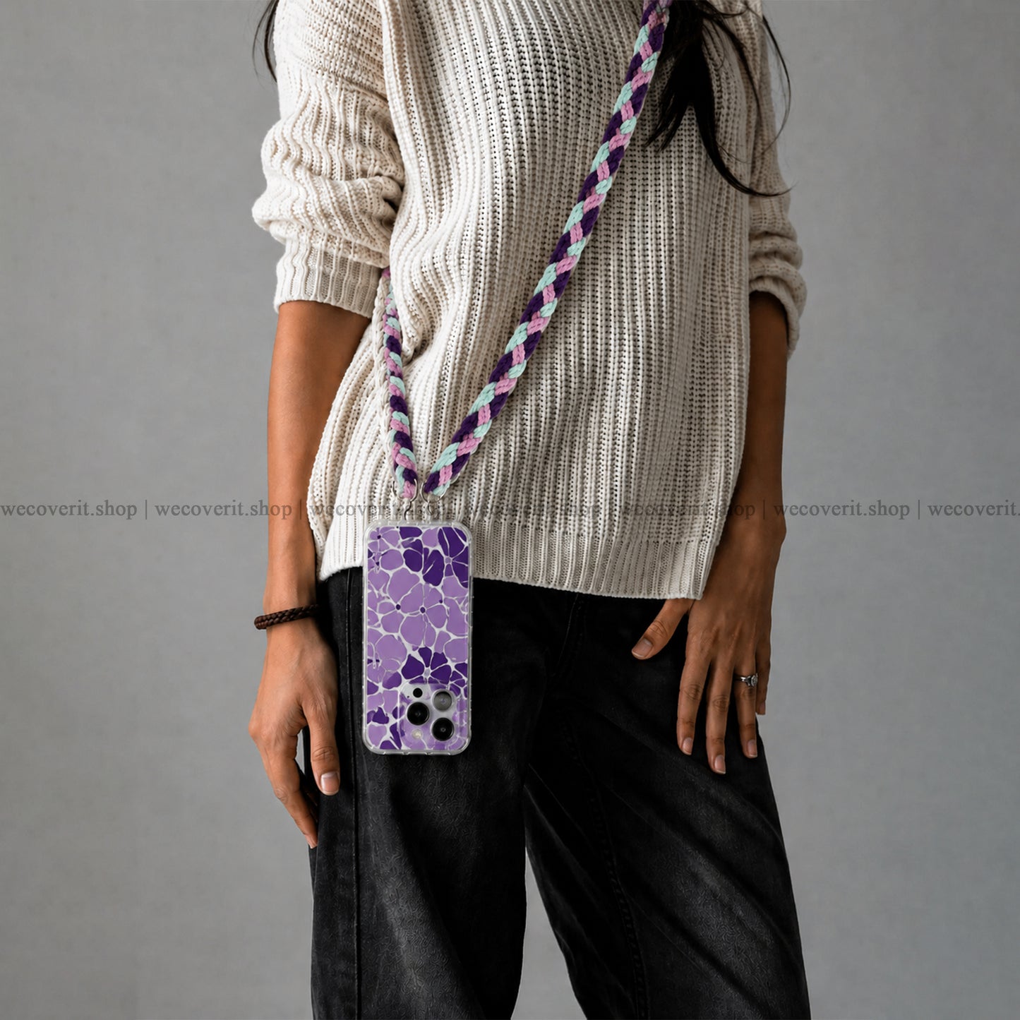 Crochet Candy Braid Phone Slings