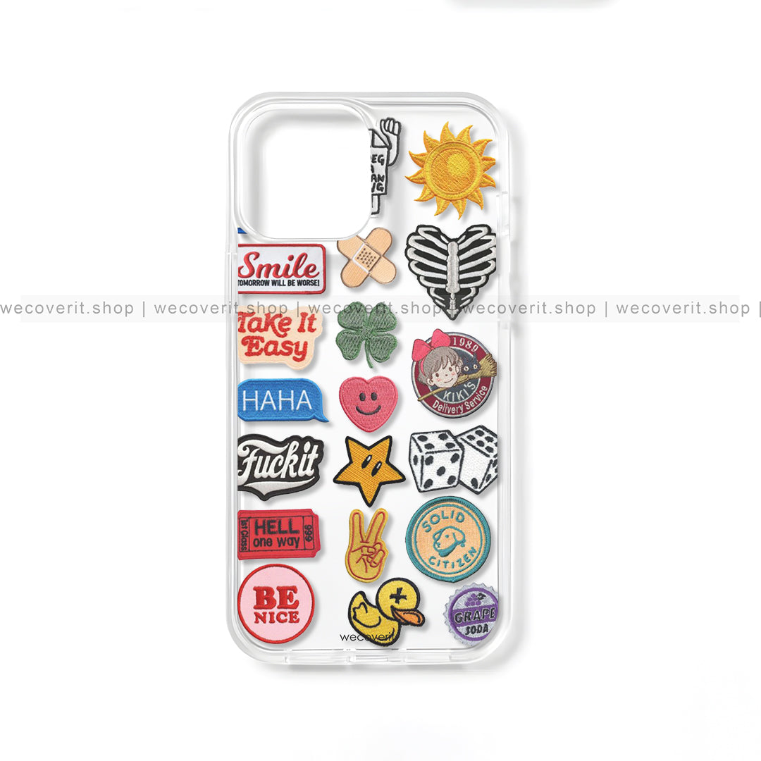 Aesthetic Stickers Transparent Mobile Cover