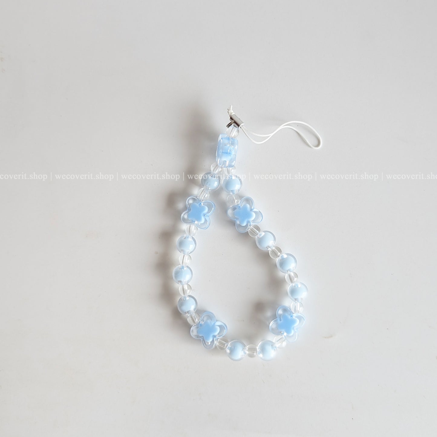 Blue Butterfly with Blue Crystal Beads Mobile Charm