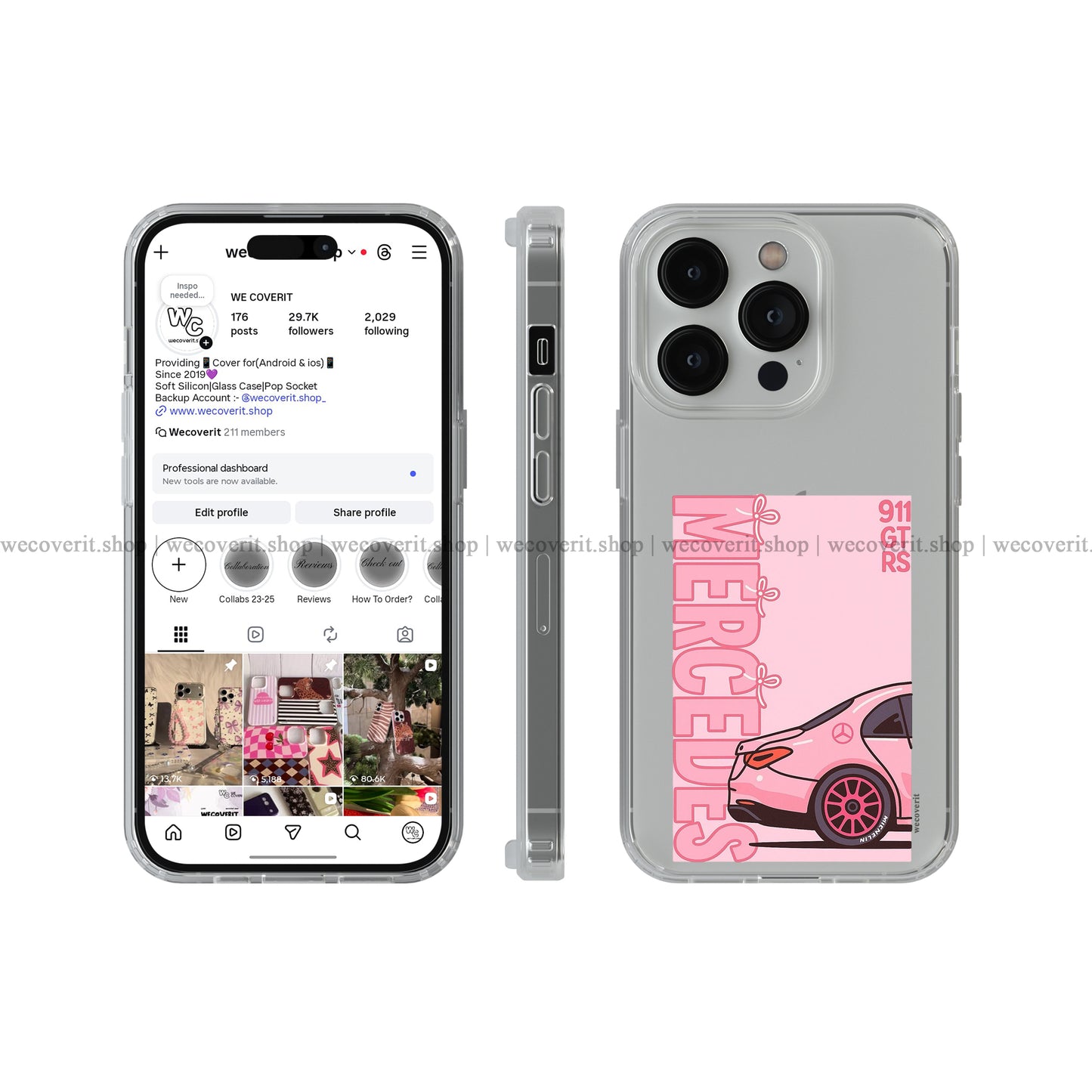 Blush Speed Transparent Mobile Cover