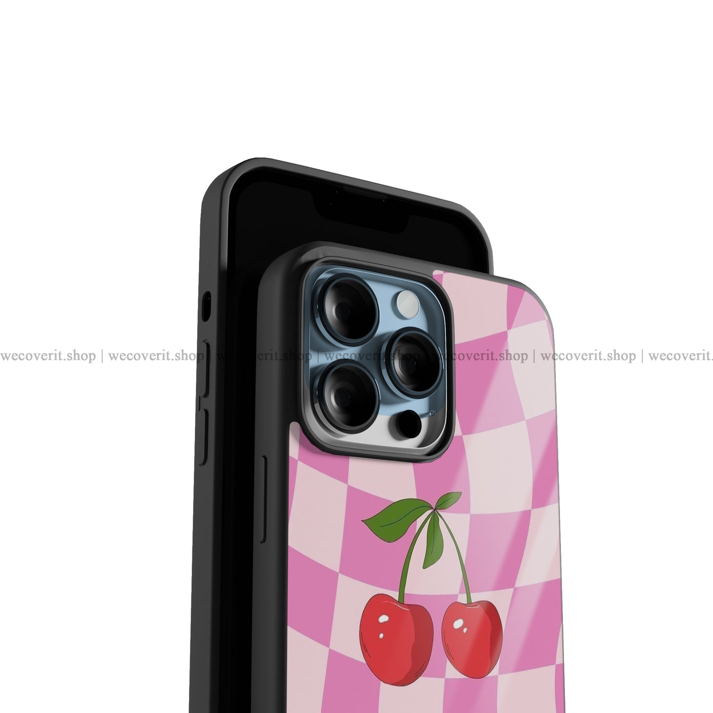 Cherry Bliss Aesthetic Premium Glossy Phone Cover