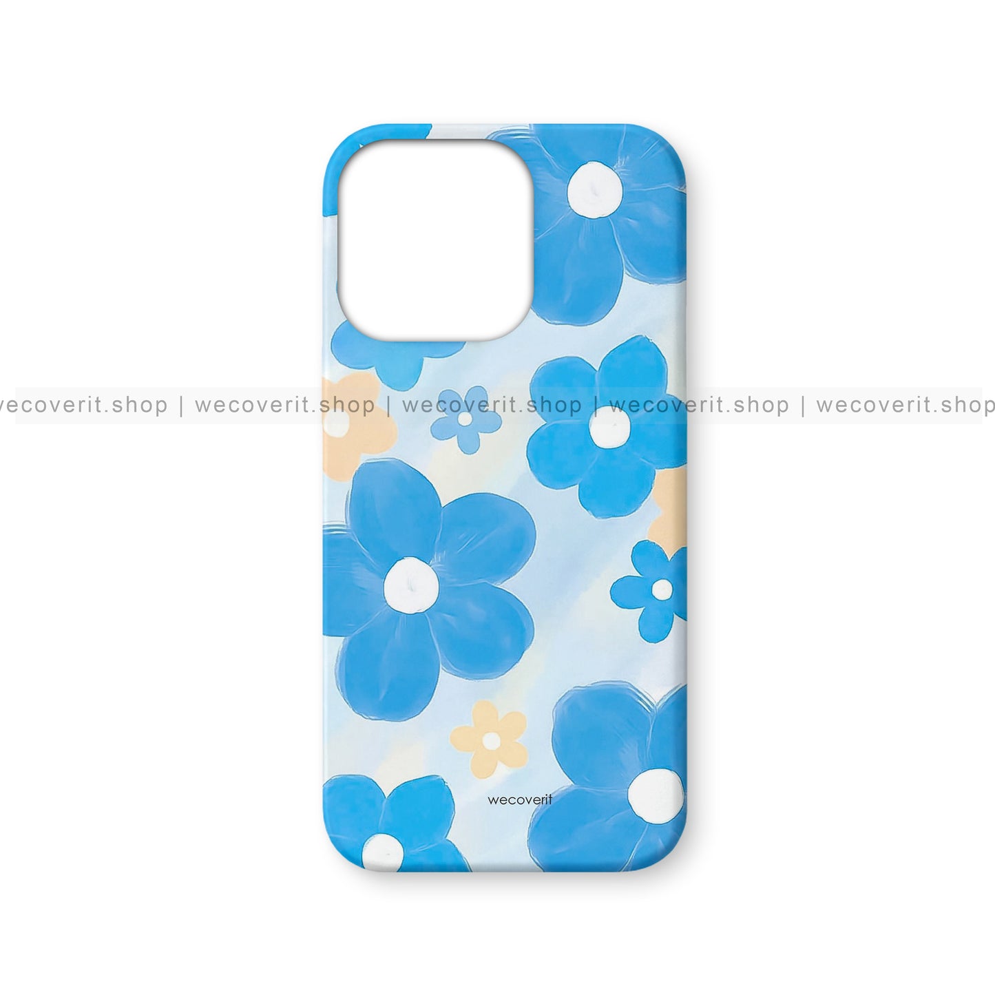 Blue Flowers Aesthetic Floral Mobile Cover