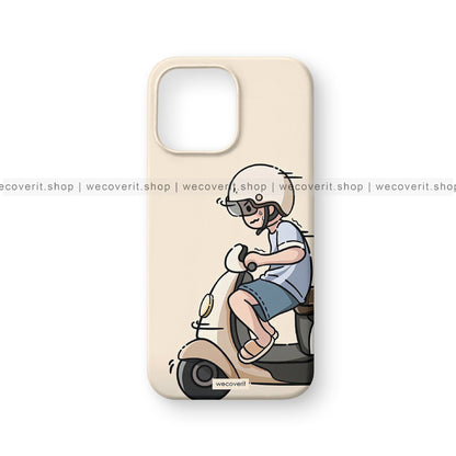 Boy Riding Bike Couple Pair Mobile Cover