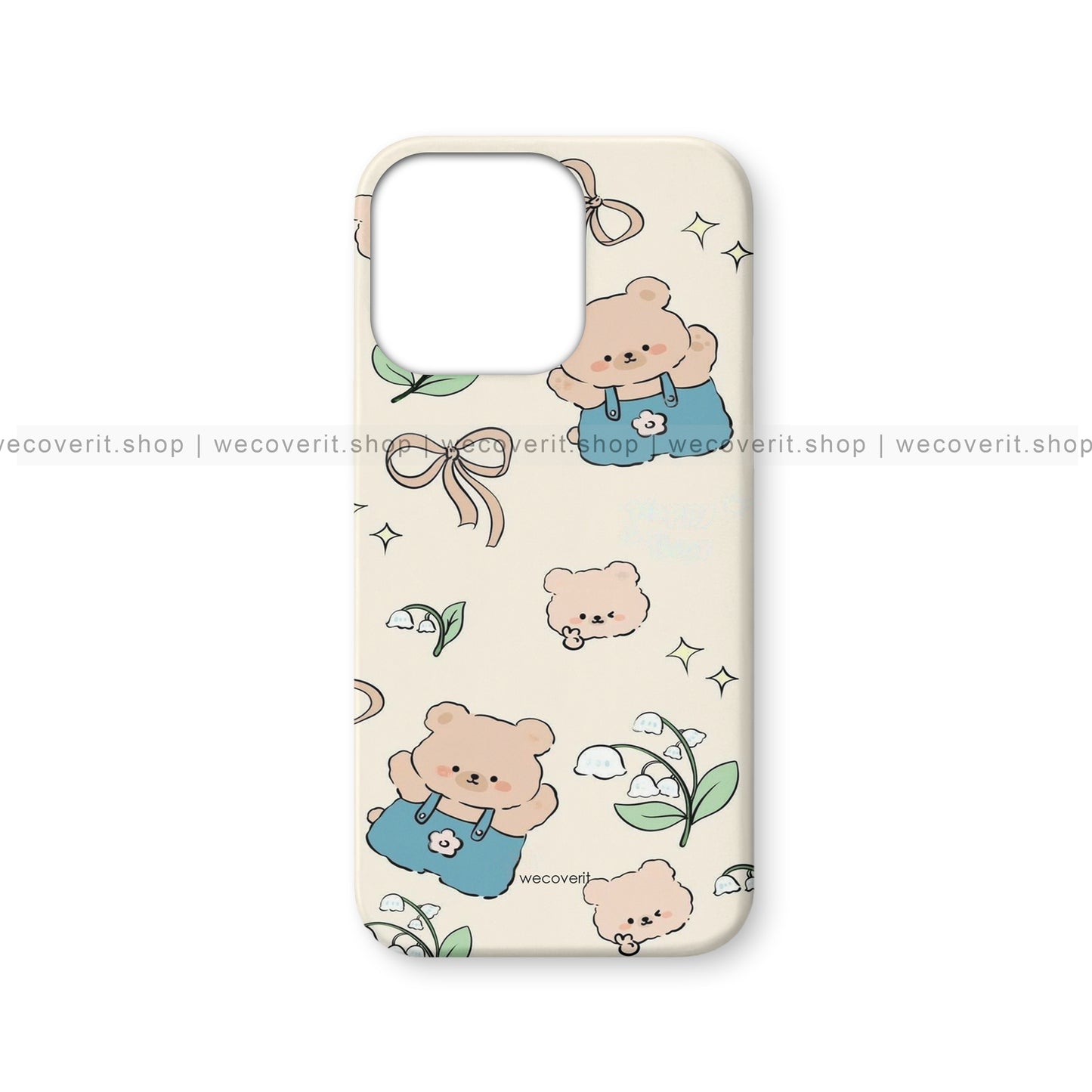 Teddy With Bow Pattern Kawai Mobile Cover