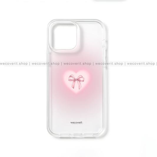 Bow n Heart Transparent Mobile Cover
