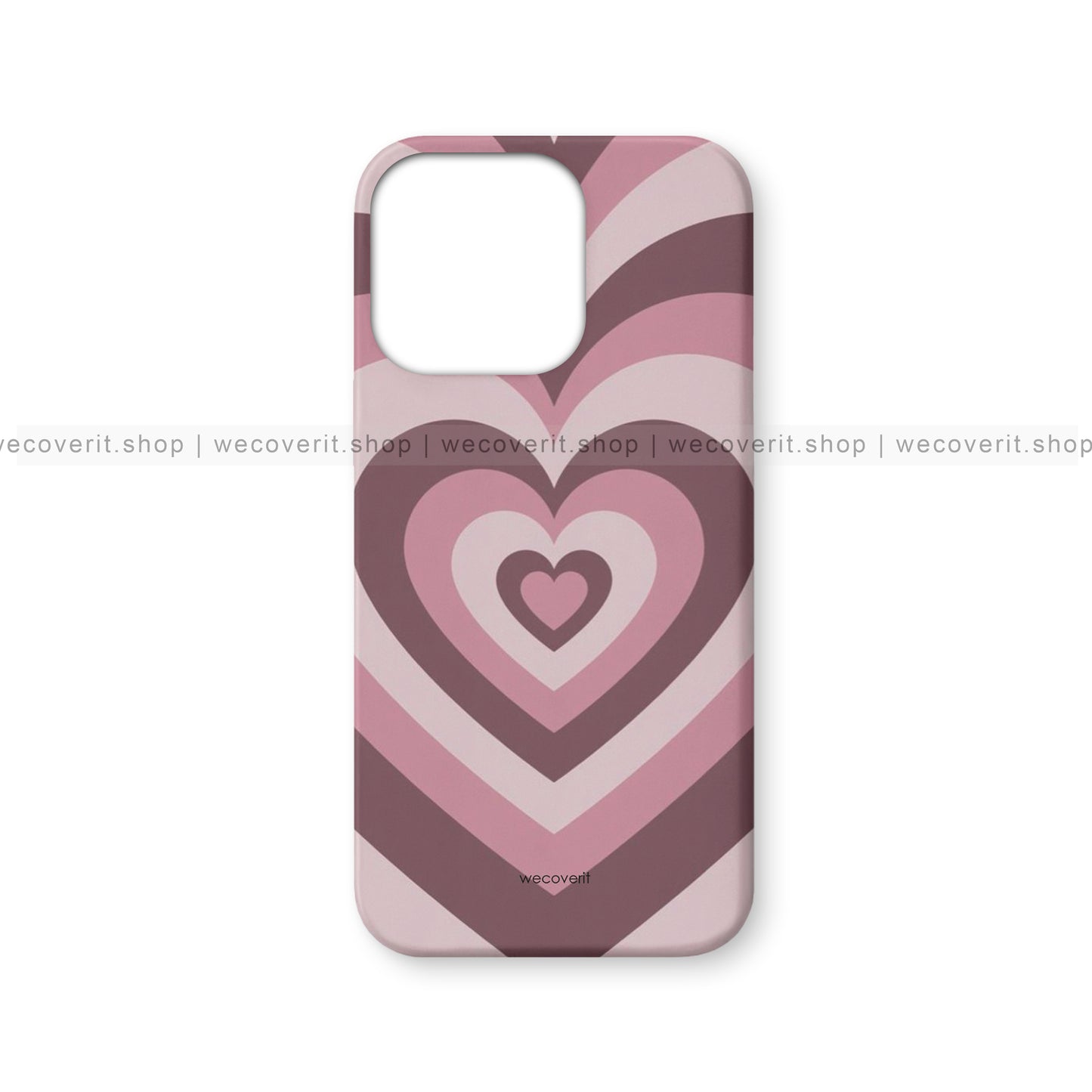 Retro Pink Abstract Heart Pattern Mobile Cover