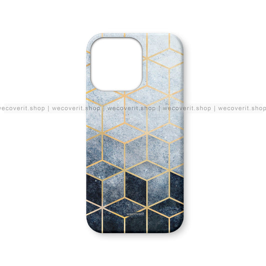 White & Black Geometric Mobile Cover