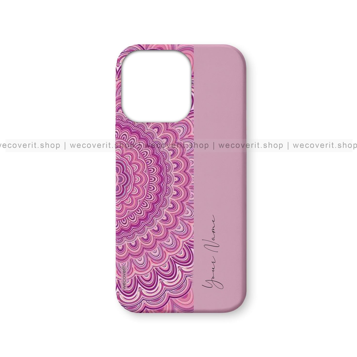 Pink Mandala Art Name Mobile Cover