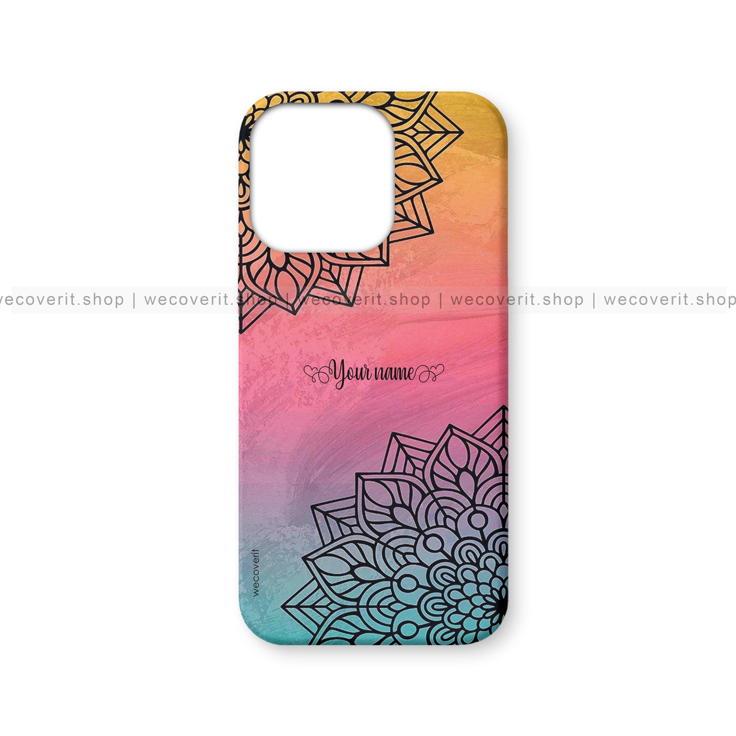 Floral Mandala Art Name Mobile Cover