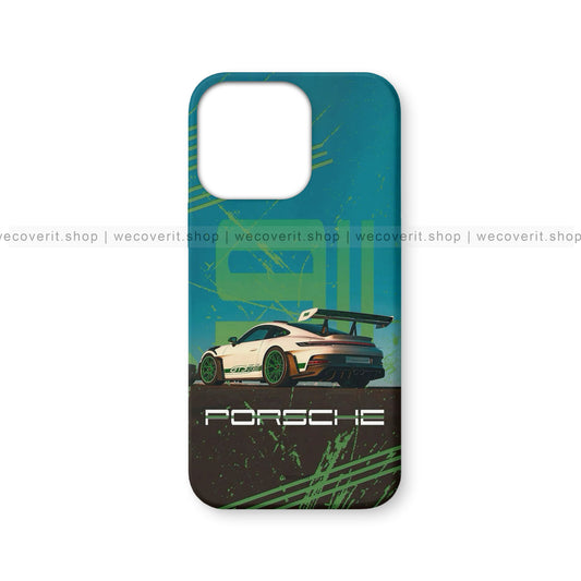 White Car Mobile Cover