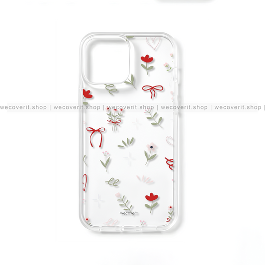 Floral Elegance Transparent Mobile Cover