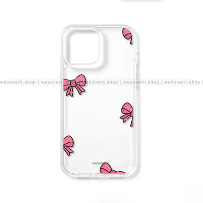 Bow Pattern Transparent Mobile Cover