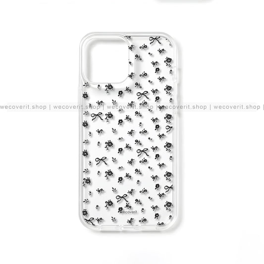 Floral Bow Transparent Mobile Cover