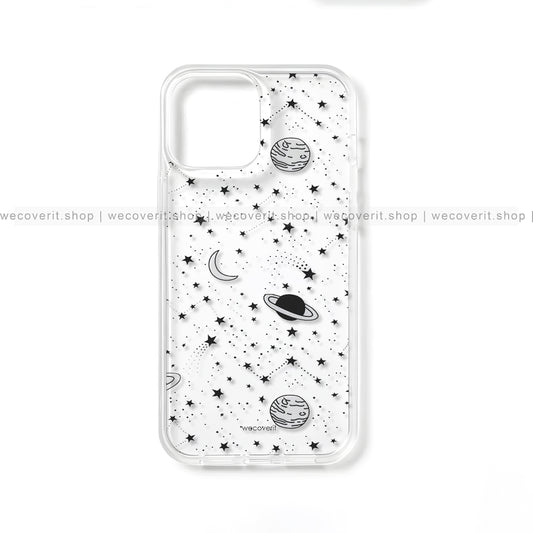 Planets Pattern Transparent Mobile Cover