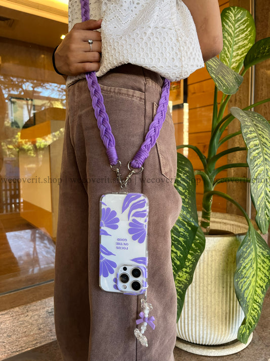 Purple Phone Slings with Card Holder