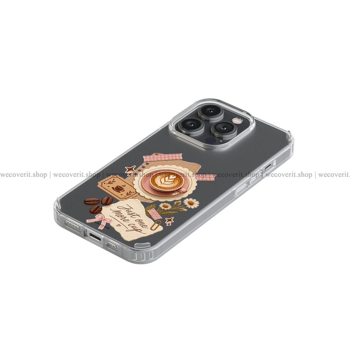 Coffee Collage Transparent Mobile Cover
