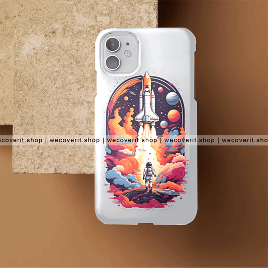 Rocket Launching Vector Art Space Cover