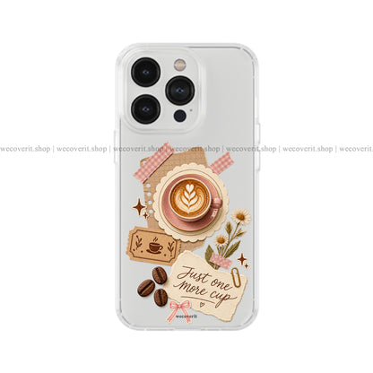 Coffee Collage Transparent Mobile Cover