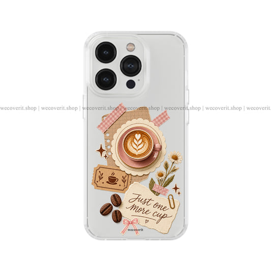 Coffee Collage Transparent Mobile Cover