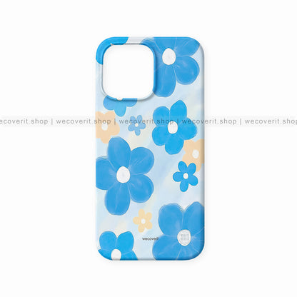 Blue Flowers Aesthetic Floral Mobile Cover