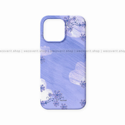 Blue Drawing Floral Mobile Cover