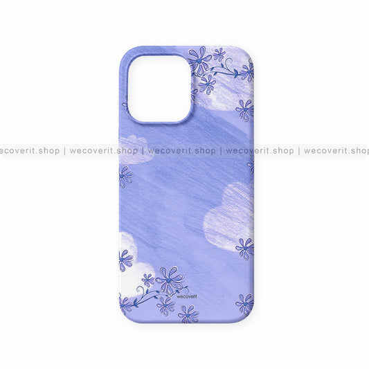 Blue Drawing Floral Mobile Cover