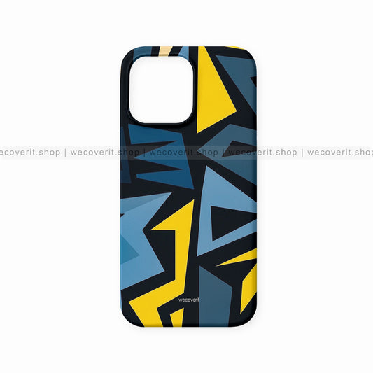 Blue Yellow Pattern Mobile Cover