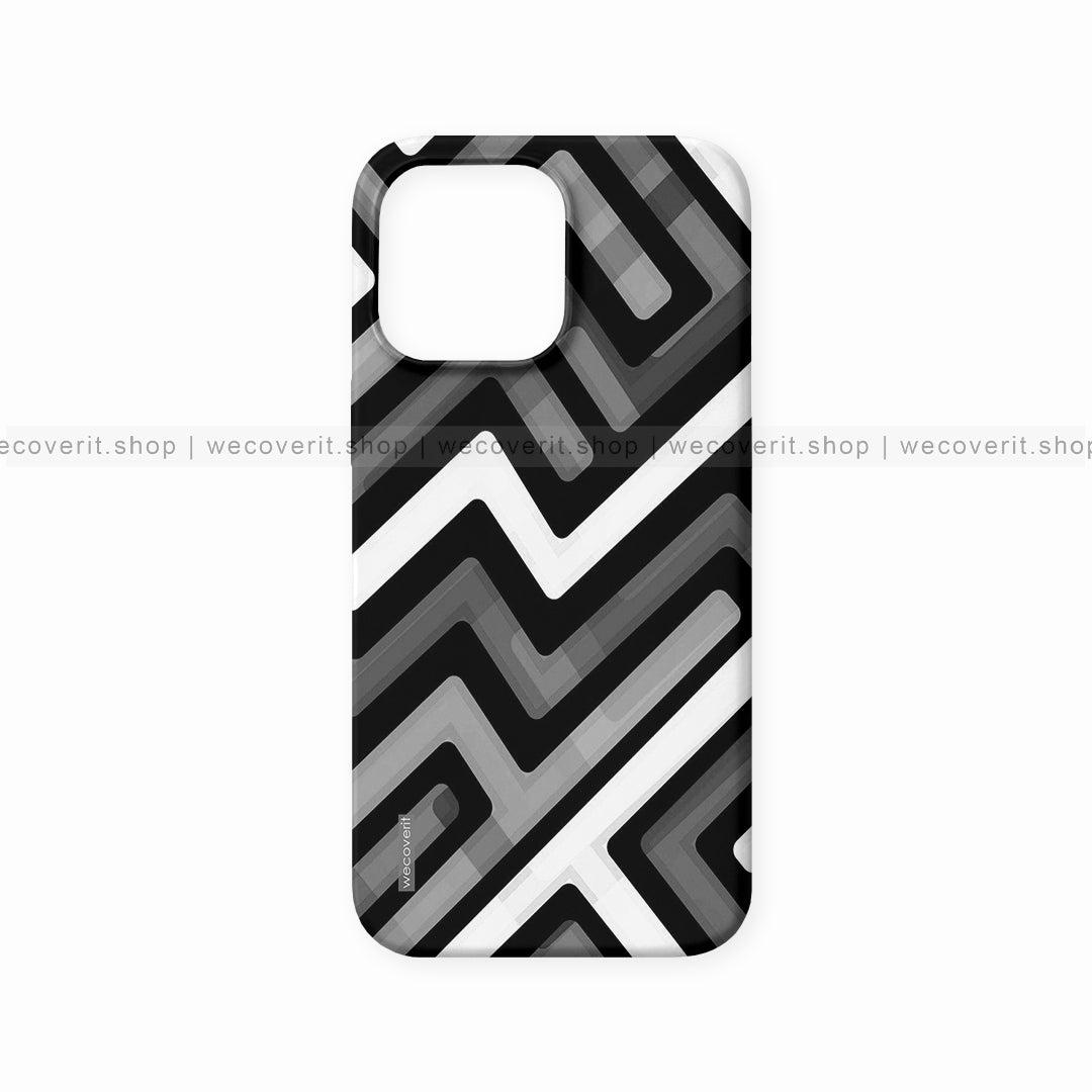 Black & White ZigZag Lines Mobile Cover