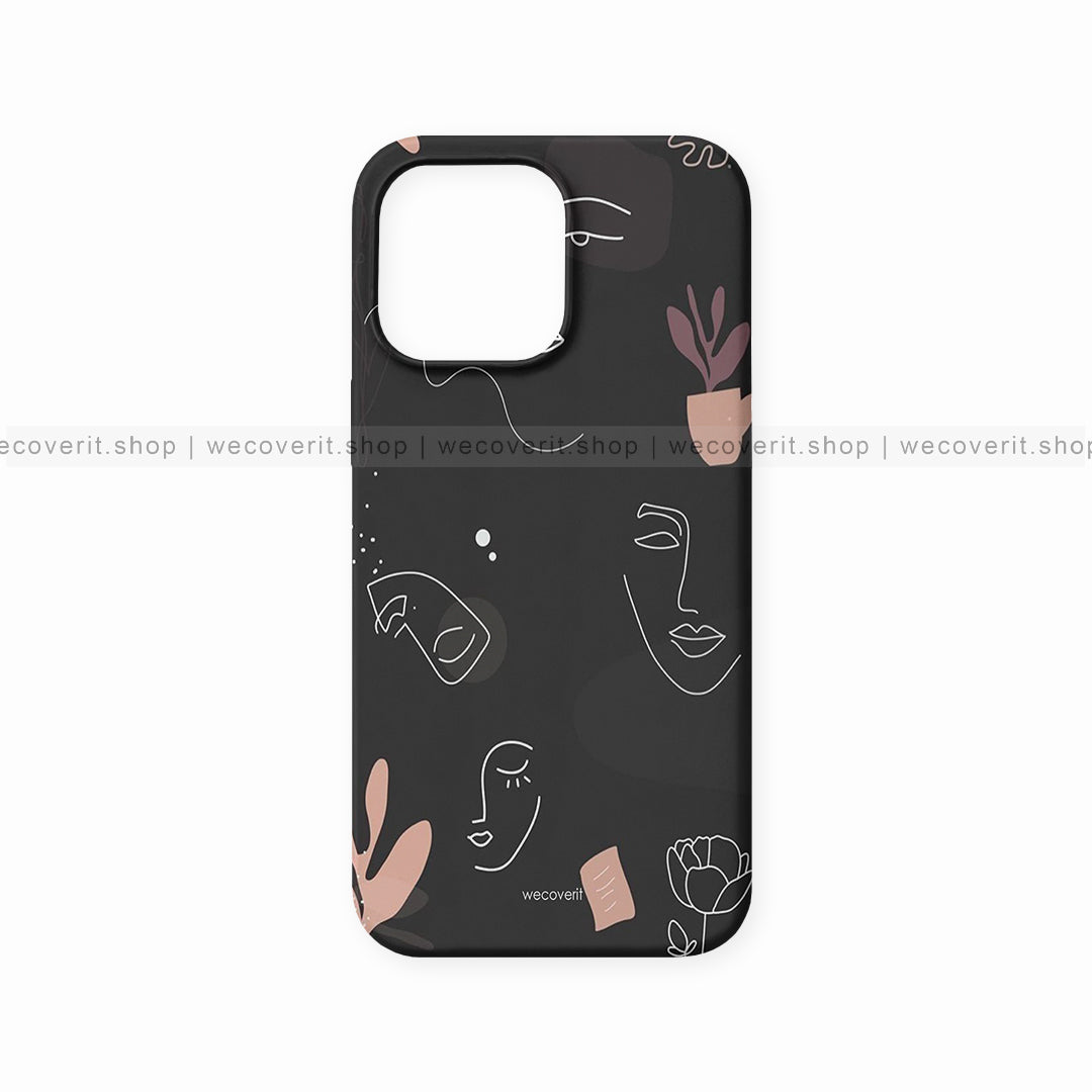 Black Faces Abstract Art Mobile Cover