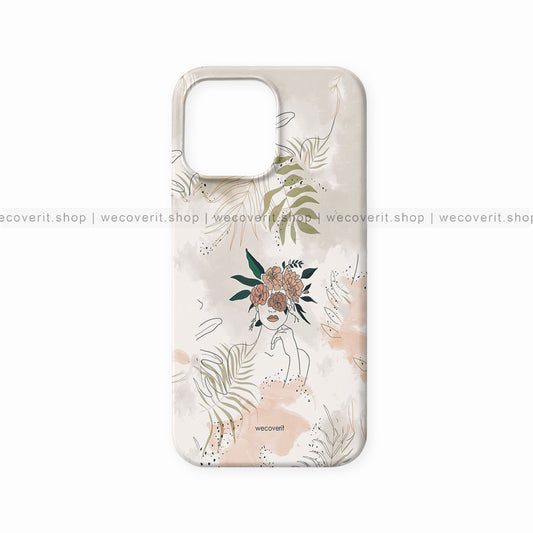 Girl With Flowers Abstract Art Mobile Cover