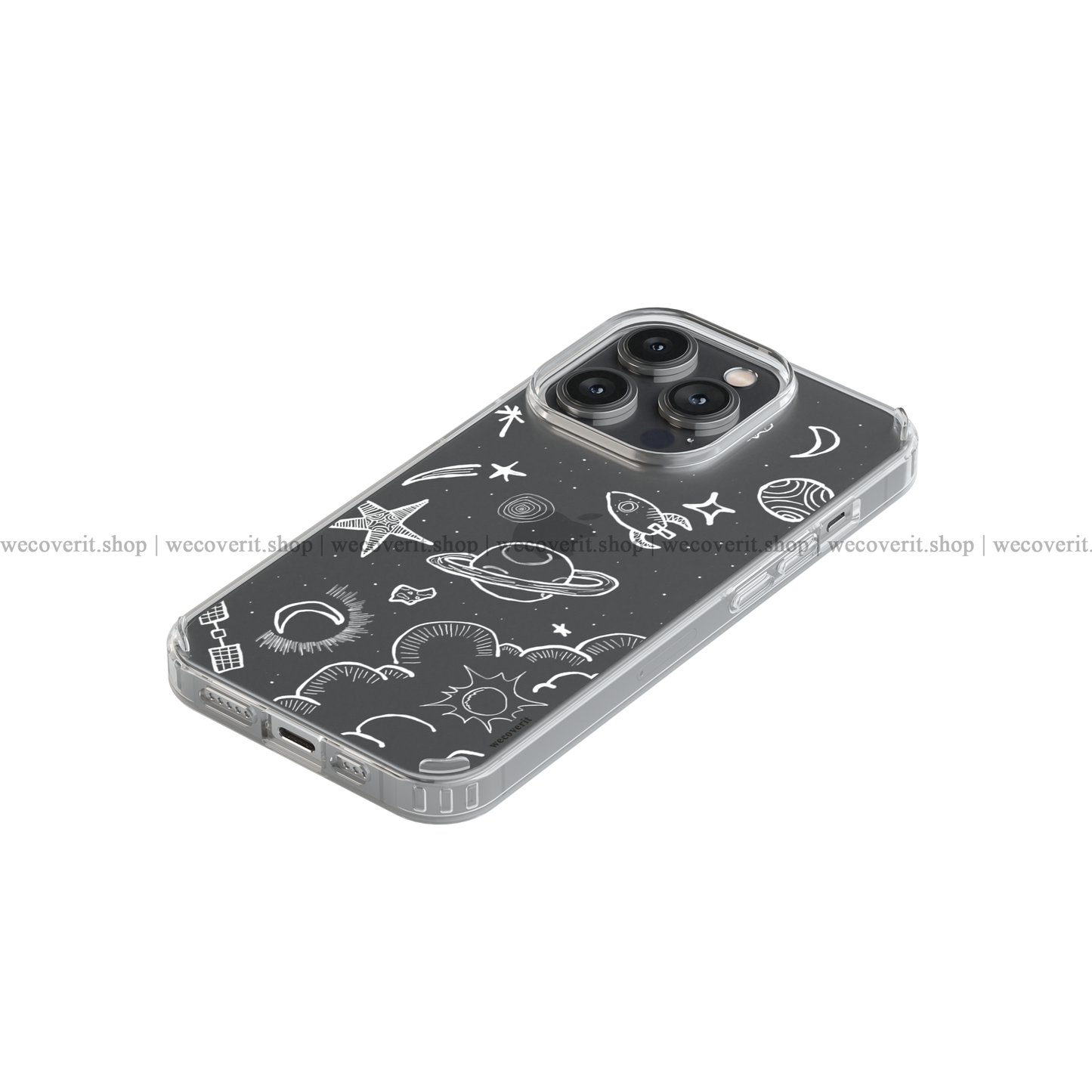 Stellar Doodles Transparent Mobile Cover