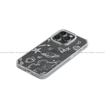 Stellar Doodles Transparent Mobile Cover