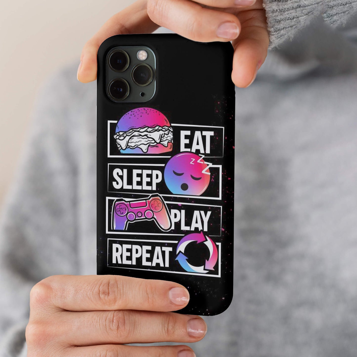 Eat-Sleep-Play-Repeat Gamer Cover