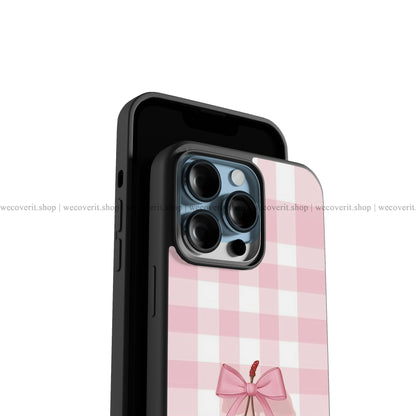 Cherry Bow Bliss Premium Glossy Phone Cover